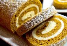 Rotolo di Pandoro al cioccolato bianco in bagna al caffè e Baileys