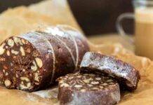 Salame di Nutella e mascarpone | Variante gustosa dei un classico dolce dolce natale