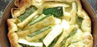 Torta salata con zucchine gratinate e emmenthal