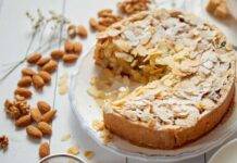 Torta sfogliatella frolla al cioccolato e mandorle l Facile e gustosissima Torta sfogliatella frolla al cioccolato e mandorle ricetta