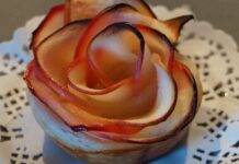 Rose di mele farcite di crema