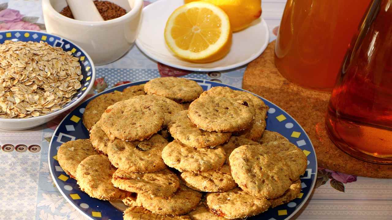 Galletas de avena y manzana sin harina