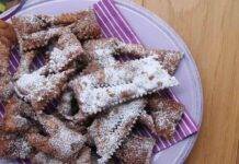 Chiacchiere al cacao senza burro ed uova