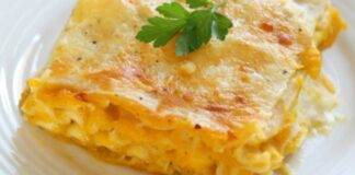 Lasagna ai fiori di zucca e feta ricetta