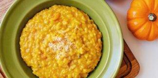 Risotto zucca e melagrana light ricetta