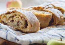 dolce con panettone e mele
