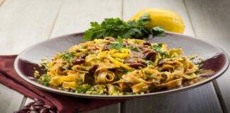 Pasta con fagioli e limone