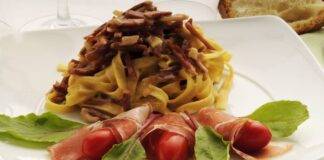 tagliolini brandy prosciutto ricetta FOTO ricettasprint