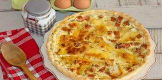 Quiche con mortadella