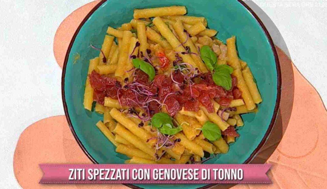 Ziti spezzati con genovese di tonno Ricetta dello chef Mauro Improta