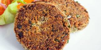 hamburger vegano ai legumi e verdure