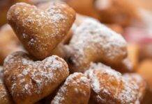 Castagnole a forma di cuore