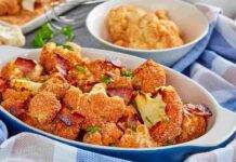 Cavolfiore e pancetta croccante al forno | Contorno invitante