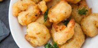 Code di gamberi fritti ricetta