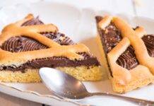 Crostata al cioccolato fondente con frolla friabile e delicata | Ricetta riciclo delle uova di Pasqua Crostata al cioccolato fondente con frolla friabile e delicata ricetta