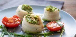 Merluzzo con pesto di rucola