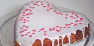 Torta glassata a forma di cuore Ricettasprint