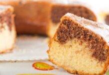 Ciambella bicolore alla ricotta e cacao ricetta