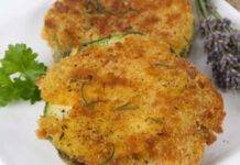 Cotolette di zucchine impanate al forno | Sfiziose e pronte in pochi minuti Zucchine impanate e fritte