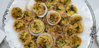 Piccole frittate di uova formaggio e pan grattato