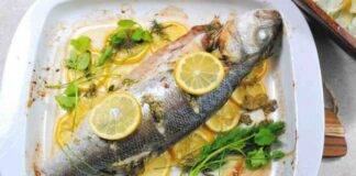 Pesce persico al forno prezzemolo e limone