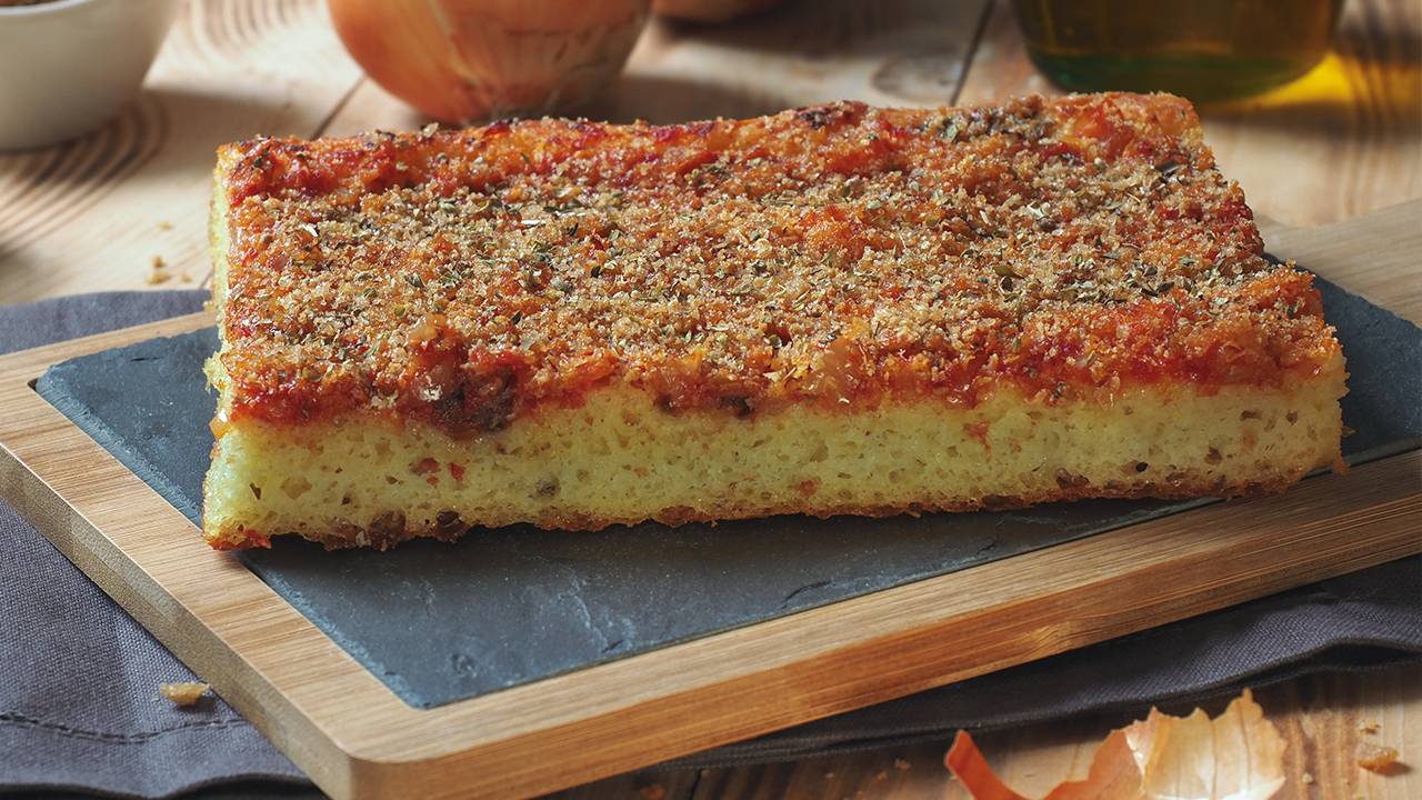 focaccia con acciughe e pomodorini