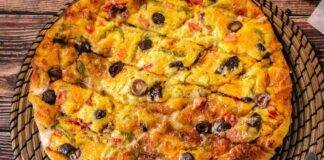 Focaccia con olive formaggio e peperoni ricettasprint