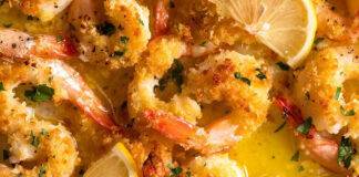 gamberi con pangrattato e limone