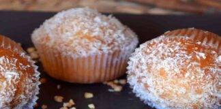 Muffin cocco e cioccolato bianco