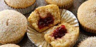 muffin cuore marmellata ricetta FOTO ricettasprint