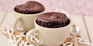 mug cake vegana cioccolato ricetta FOTO ricettasprint