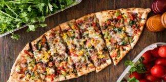 Pizza turca vegetariana e light