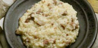 Risotto con carne e formaggio