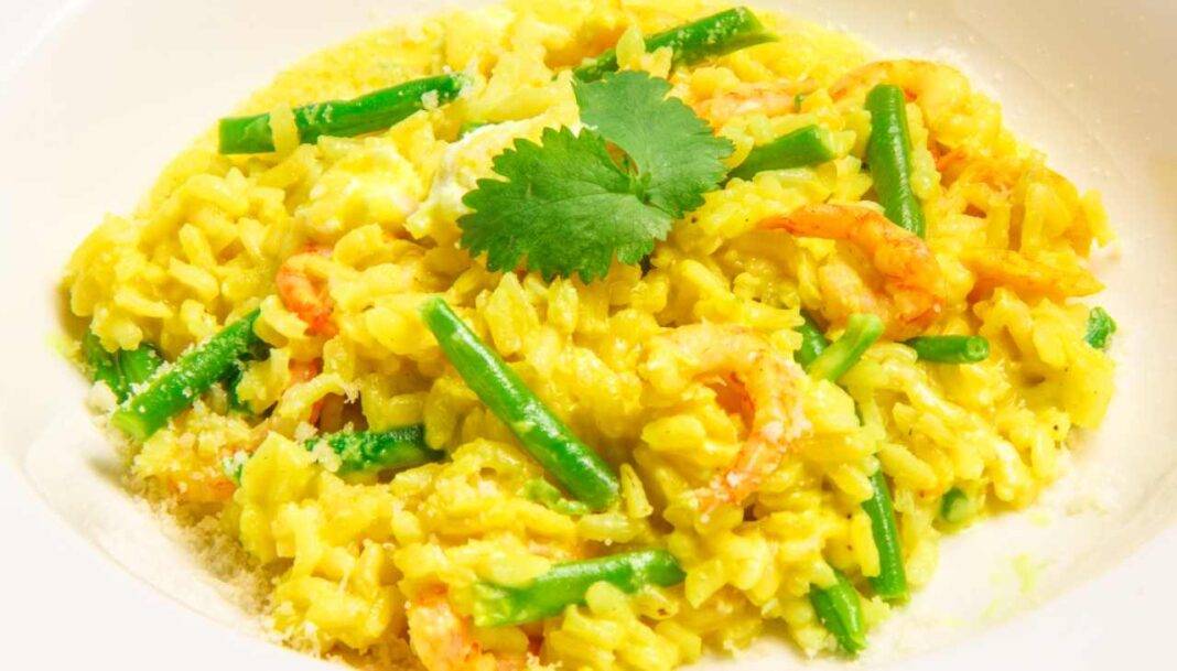 Risotto gamberetti e fagiolini al profumo di limone ...