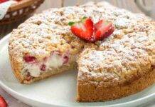 Sbriciolata vanigliata con fragole e mascarpone