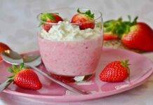 Spumone vanigliato alle fragole
