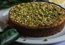 Torta cannolo al pistacchio vanigliata