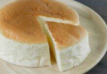 Torta giapponese al cioccolato bianco e vaniglia