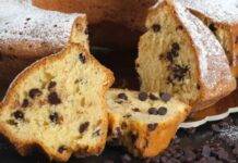 Dolce con lievitino e gocce di cioccolato