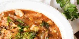 zuppa pesce lenticchie ricetta FOTO ricettasprint