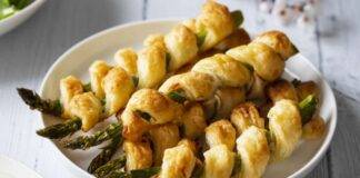 Finger food di ortaggi in pasta sfoglia