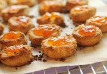 Bocconcini integrali senza burro con confettura alle pesche