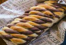 Brioche treccia ricotta e cioccolato fondente