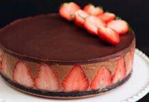 cheesecake cioccolato fragole ricetta FOTO ricettasprint