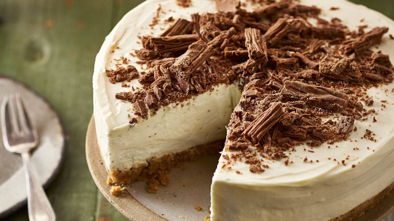 Torta con formaggio senza lattosio e cioccolato fondente