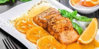 Salmone al forno agrodolce