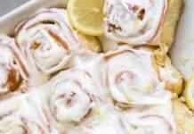 Girelle alla cannella glassate al limone | pronte in 20 minuti Girelle alla cannella glassate al limone