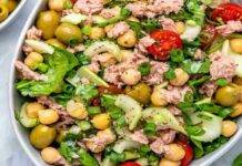 Insalata ceci, patate e tonno | Velocissima da preparare e pronta subito insalata ceci patate tonno ricetta FOTO ricettasprint
