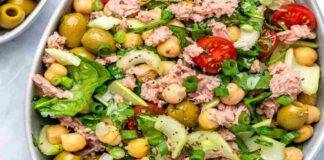 insalata ceci patate tonno ricetta FOTO ricettasprint