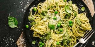 Pasta con crema di piselli
